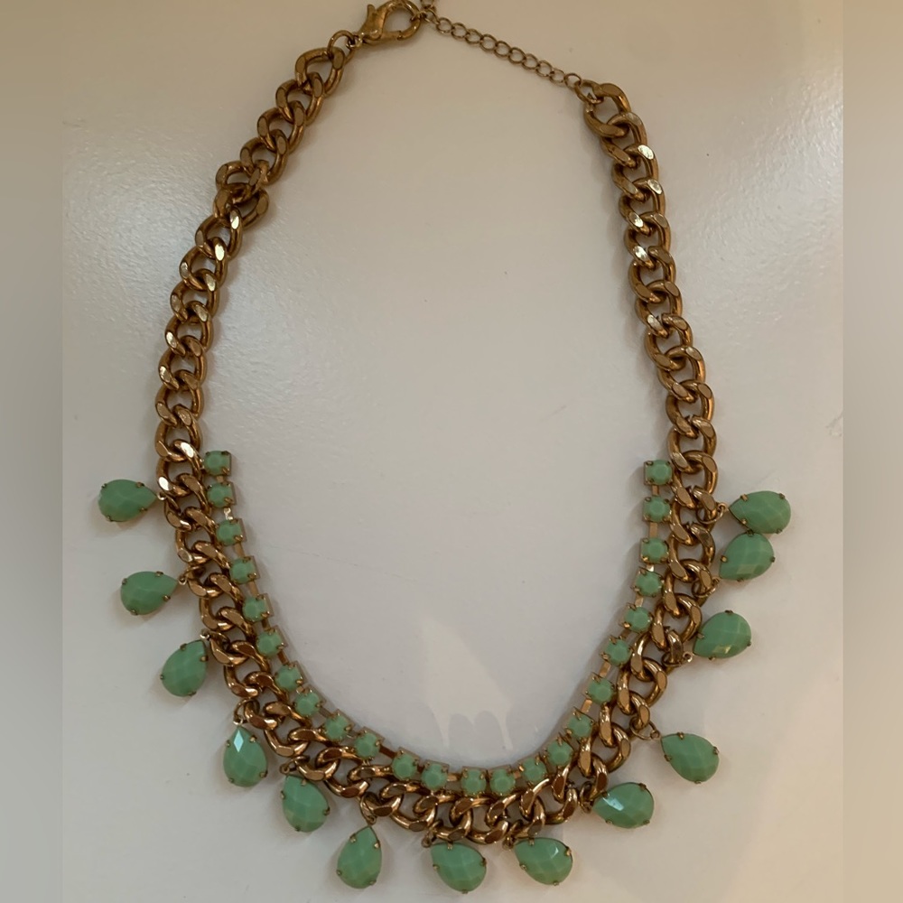 Gold Necklace with stones